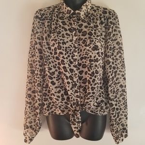 Charlotte russe womans sheer top sz Large